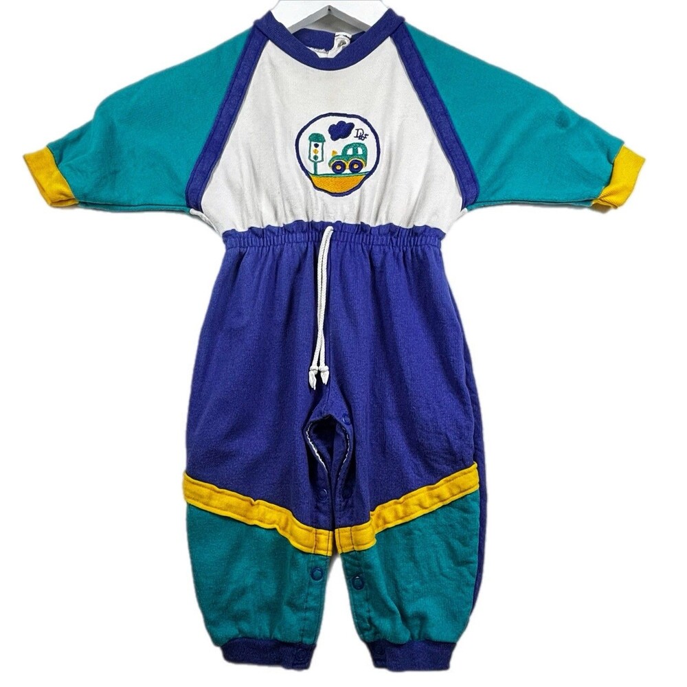 Vintage Baby Dior Romper Size 12 Months 100% Cotton